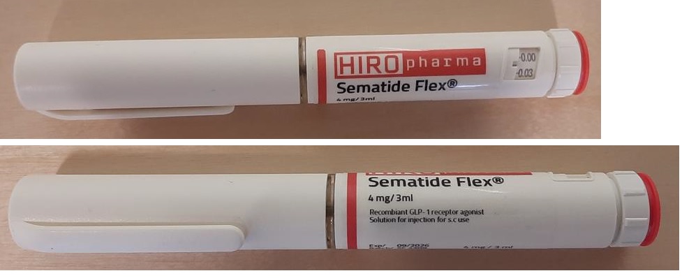 Billede af det ulovlige produkt: HIRO Pharma Sematide Flex